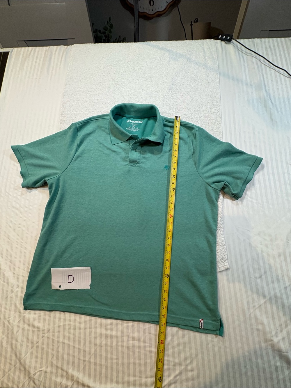 Aeropostale Teal Green Men's Polo Shirt 2XL